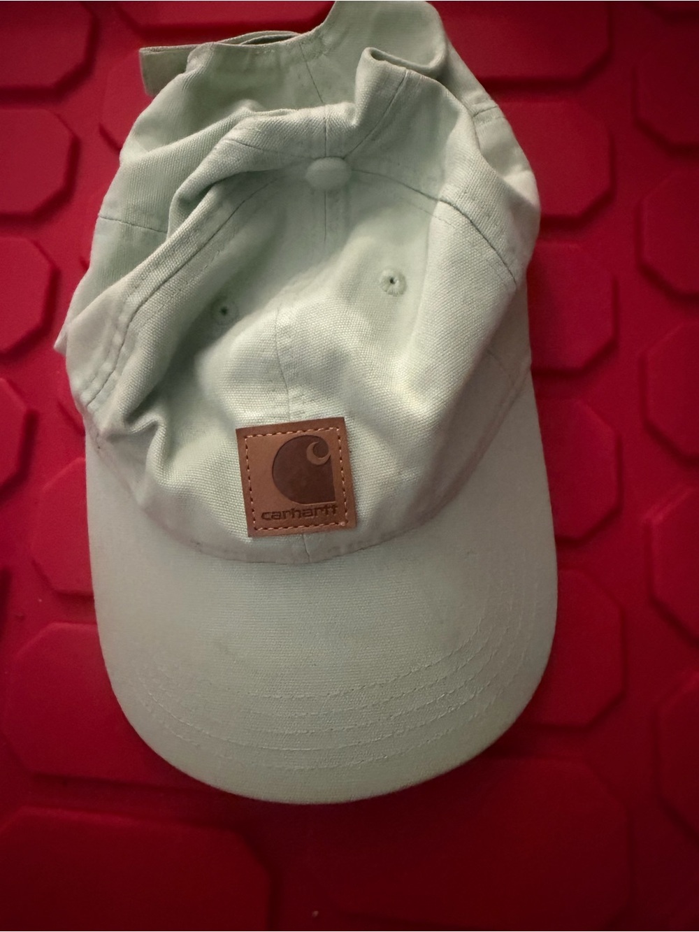 Carhartt Sage Green Canvas Logo Patch Adjustable Baseball Cap